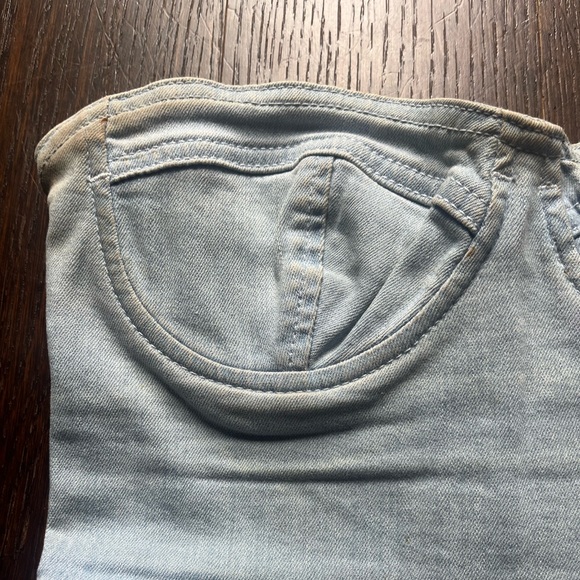 TopShop Europe Vintage Strapless Denim Dress US4 - Picture 7 of 14